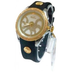 ساعة يد كاريزما للنساء بسوار أسود