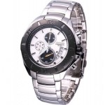 ساعة سيتيزن أنيقة Citizen Men's Quartz Chronograph AN3401-55A Silver Stainless-Steel Quartz Watch with Silver Dial