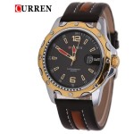 Curren Men's Hardlex Leatherette Strap Watch